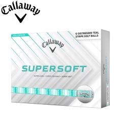 Callaway SUPERSOFT25 DISTRESSED STRIPE TEAL �{�[�� 1�_�[�X �L�����E�F�C �X�[�p�[�\�t�g  �f�B�X�g���X�g �X�g���C�v�{�[�� �e�B�[��