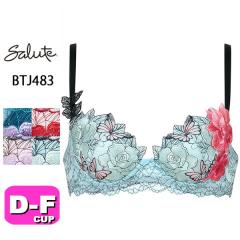 ���R�[�� wacoal �T���[�g salute BTJ483 83�V���[�Y �u���W���[ 3/4�J�b�v �v�b�V���A�b�v�^�C�v P-UP DEF�J�b�v