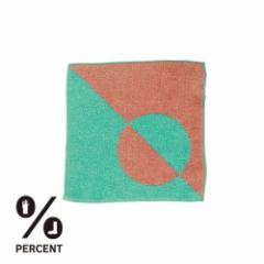 PERCENT@Hand towel DOTFGreen 50% Pink 50%