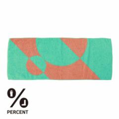 PERCENT@Face towel DOTFGreen 50% Pink 50%