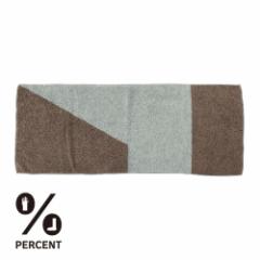 PERCENT@Face towel BLOCKFGray 50% Brown 50%