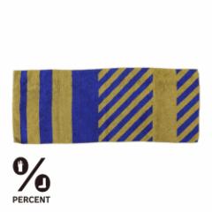 PERCENT@Face towel STRIPEFBlue 50% Yellow 50%