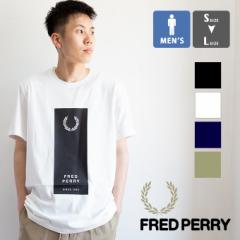 yN[|ΏۊOzu FRED PERRY tbhy[ v Block Print T-Shirt ubNvg  TVc M3664 / vg Y N