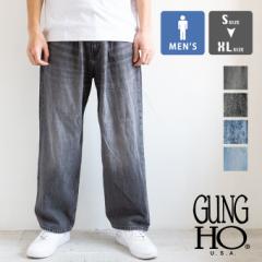 「 GUNG HO ガンホー 」 DENIM BAGGY PANTS デニム バギー パンツ GH25S013D0 / ガンホー デニム パンツ バギーパンツ USED加工 ケミカル