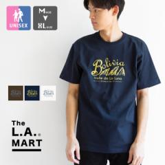 「 The L.A.MART ザ エルエーマート 」 Bolivia プリント S/S クルーネック Tシャツ 125124 / 半袖 丸首 プリントT ロゴプリント Mサイズ