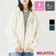 u MILKFED. ~NtFh v MELTY HEART ZIP UP HOODIE MILKFED. eB[n[g WbvAbv t[fB[ p[J[ 103234012016 / 