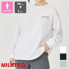 u MILKFED. ~NtFh v DRIP LOGO L/S TEE MILKFED. hbvS TVc 103241011013 / MILKFED.@~NtFh TVc 