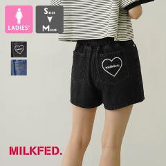 u MILKFED. ~NtFh v COOPER HEART DENIM SHORT PANTS N[p[ n[g fj V[gpc 103252031005 / MILKFED.@~N