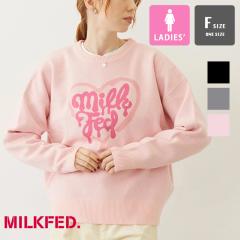 �u MILKFED. �~���N�t�F�h �v MELTY HEART KNIT TOP �����e�B�[ �n�[�g �j�b�g �g�b�v 103254015001 / MILKFED.�@�~���N�t�F�h �j�b�g �Z