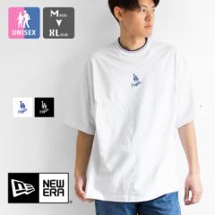 「 NEW ERA ニューエラ 」 SSOSCT ロサンゼルス・ドジャース ミニロゴ 刺繍 オーバーサイズド S/S Tシャツ 144100 / 半袖 丸首 クルーネ