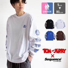 【 Sequence シーケンス 】 トムとジェリー TOM and JERRY FUNNY SLEEVE PRINT L/S TEE ファニーアート 袖プリント ロンT I-2370914 / 23