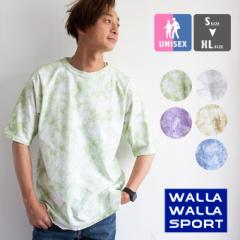 yĊ!!zy WALLA WALLA SPORT X|[c z TIE-DYE 1/2 LOOSE BASEBALL TEE ^C_C 1/2 [YtBbg x[X{[ TV