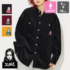 u X-girl GbNXK[ v FACE EMBROIDERY CORDUROY SHIRT X-girl tFCXS hJ R[fC Vc 105224014002 / X-girl V