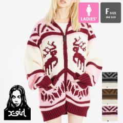 u X-girl GbNXK[ v NORDIC KNIT CARDIGAN X-girl mfBbN jbg J[fBK 105224015004 / x-girl mfBbN j