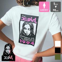u X-girl GbNXK[ v BOX LOGO AND FACE S/S TEE {bNX S Ah tFCX TVc 105252011020 / x-girl GbNXK