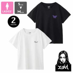 u X-girl GbNXK[ v LOGO AND BUTTERFLY 2P S/S BABY TEE S Ah o^tC 2P  xr[ TVc 105252011032 / TV