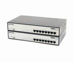 �y2��Z�b�g�zBUFFALO BSL-PS-2108M(BSL-PS-2108MR) 8�|�[�g100BASE-TX �X�}�[�gL2�X�C�b�` WebGUI/VLAN���Ή� �ݒ菉������ ����