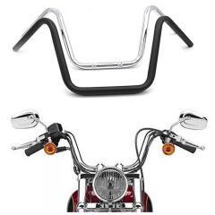 バイク 汎用 アップハンドルバー 1インチ 25mm アメリカン 黒 銀