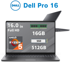 DELL �m�[�g�p�\�R�� Pro 16 16.0�C���` �t��HD AMD Ryzen 5 220 ������ 16GB SSD 512GB Windows11 Pro ����LAN WEB�J���� �e���L�[�t�� 