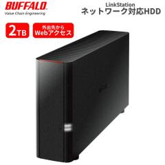 BUFFALO LinkStation 2TB NAS �O�o�� ���� �A�N�Z�X�ł��� �l�b�g���[�NHDD LS210D0201G �X�}�z�Ή� ���f�B�A�T�[�o�[�Ή� DTCP-IP���ڐV