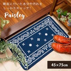 ���փ}�b�g ���� ���O ���� �D���Ƃ� paisley/45�~75cm �y�C�Y���[ �􂦂� �o���_�i�� ������� �k�� �O ���^ �h�A�}�b�g �J�L�E�` RK ��