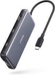 Anker PowerExpand 8-in-1 USB-C PD 10Gbps データ ハブ 100W USB PD USB-Cポート 4K出力 HDMIポート 高速データ転送 1Gbps イーサネット