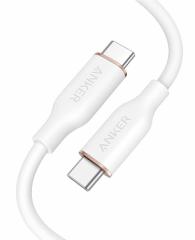 Anker PowerLine III Flow USB-C & USB-C ケーブル Anker絡まないケーブル PD対応 シリコン素材採用 100W iPad MacBook 各種対応 (0.9m)