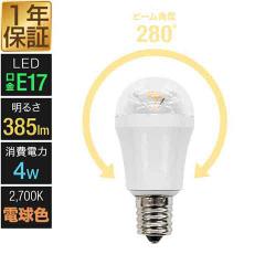 LEDd d led E17 dF 1 E17 2700K r[px 280S^Cv d 4W 邳 385lm  ȃGl Ή P