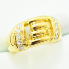 �u�V������ �����O BOUCHERON �_�C�������h K18 750 ��11.5�� �V�i�d�グ ����