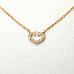 �J���e�B�G �l�b�N���X C�n�[�g Cartier �y���_���g �_�C�������h K18PG 750 �V�i�d�グ ����