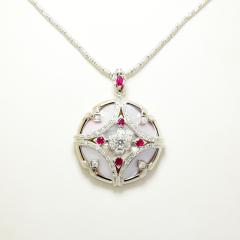 �N���X�e�B�[�i �n�� �l�b�N���X Christina Han �V�F�� ���r�[ 0.73 �_�C�������h 0.85 K18WG 750 �V�i�d�グ ����