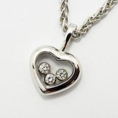 �V���p�[�� �l�b�N���X �n�b�s�[�_�C�������h Chopard �n�[�g �_�C�������h K18WG 750 �V�i�d�グ ����