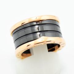 �u���K�� �����O �r�[�[������ BVLGARI �w�� B.zero1 �u���b�N�Z���~�b�N K18PG #53 ��12.5�� �V�i�d�グ ����