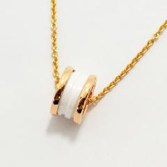 �u���K�� �l�b�N���X �r�[�[������ BVLGARI �y���_���g B.zero1 �z���C�g�Z���~�b�N K18PG �V�i�d�グ ����