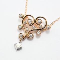 �T�o�[�X �l�b�N���X SA BIRTH �y���_���g �n�[�g �_�C�������h 0.24 0.18 K18PG PT900 �V�i�d�グ ����