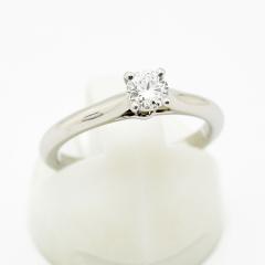 �J���e�B�G �����O �\���e�[�� Cartier �w�� �_�C�������h 0.24ct E VS1 VG PT950 #49 ��8.5�� �V�i�d�グ ����