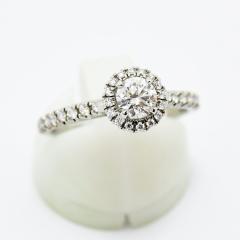 �J���e�B�G �����O �f�X�e�B�l Cartier �w�� �_�C�������h 0.41ct G VS1 3EX PT950 #52 ��12�� �V�i�d�グ ����