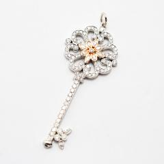 �e�B�t�@�j�[ �y���_���g�g�b�v ���[�Y�L�[ TIFFANY&Co. �_�C�������h K18WG K18PG 750 �V�i�d�グ ����