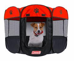 Coleman(R[}) hybgT[Ni[Wj [sAi] Coleman Water Resistant Pet Playpen, Red