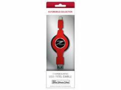 GA[WFC NISSAN CZXi FAIRLADY Z CHARGE & SYNC USB REEL CABLE FOR IPHONE RED NZMUJ-R1RD