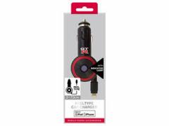 GA[WFC NISSAN CZXi GT-R REEL CAR CHARGER FOR IPHONE BLACK NRMDJ-R1BK