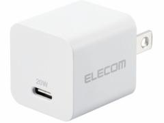 ELECOM GR AC[d/USB[d/USB PD/20W/USB-C1|[g/ŒvO/zCg MPA-ACCP28WH