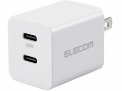 ELECOM GR AC[d/USB[d/USB PD/20W/USB-C2|[g/XCOvO/zCg MPA-ACCP35WH