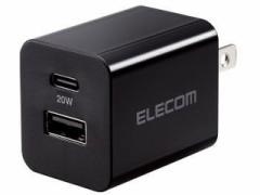 ELECOM GR AC[d/USB[d/USB PD/20W/USB-C1|[g/USB-A1|[g/XCOvO/ubN MPA-ACCP36BK