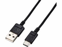 ELECOM GR USB Type-CP[u/X}zp/USB(A-C)/ɍ/1.0m/ubN MPA-ACX10BK