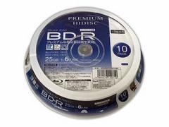 HIDISC 20Zbg HIDISC BD-R 1^ 6{ 25GB 10 XshP[X HDVBR25RP10SPX20