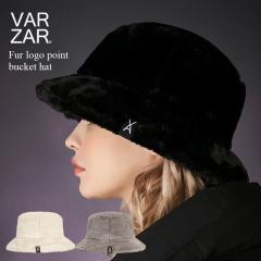 VARZAR �o�U�[�� Fur logo point bucket hat �y���K�i �������� ���������z 3color �t�@�[���S�|�C���g �o�P�b�g�n�b�g 523 524 525 �؍�