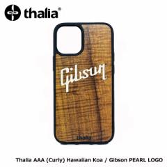 y؂FiPhpne 12mini TCYz Thalia AAA (Curly) Hawaiian Koa / Gibson PEARL LOGO / iPhoneP[X yGibsonЃItBV
