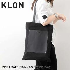 KLON �g�[�g�o�b�O �N���[�� �����Y ���f�B�[�X PORTRAIT CANVAS TOTE BAG BLACK WHITE ���|���J�o�� ������� �ʊw �ʋ� �u���b�N �� �z