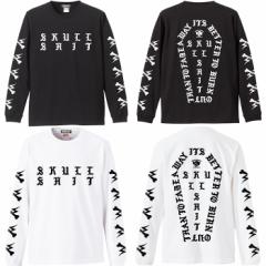 SKULLSHIT / XJVbguMessage ROCK Long Sleeve T-shvsVc s vg  obNvg   ubN zC